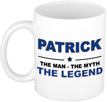 Bellatio Decorations Patrick The man, The myth the legend cadeau koffie mok / thee beker 300 ml
