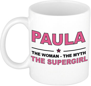 Bellatio Decorations Paula The woman, The myth the supergirl collega kado mokken/bekers 300 ml Oudroze