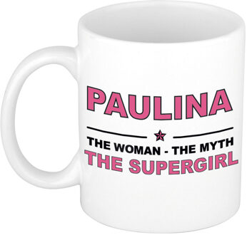Bellatio Decorations Paulina The woman, The myth the supergirl pensioen cadeau mok/beker 300 ml