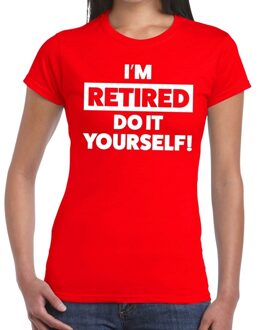 Bellatio Decorations Pensioen I am retired do it yourself t-shirt rood dames 2XL