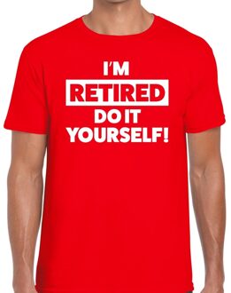 Bellatio Decorations Pensioen I am retired do it yourself t-shirt rood heren 2XL