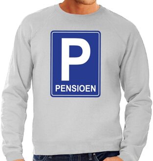 Bellatio Decorations Pensioen P cadeau sweater grijs voor heren 2XL