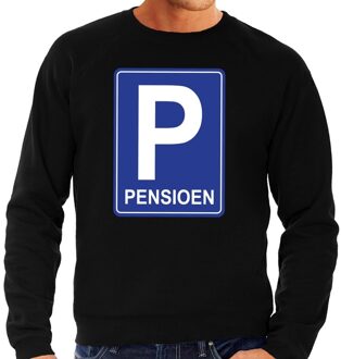 Bellatio Decorations Pensioen P cadeau sweater zwart voor heren 2XL