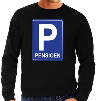 Bellatio Decorations Pensioen P cadeau sweater zwart voor heren