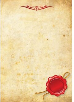 Bellatio Decorations Perkament - 1x stuk - briefpapier - A4 formaat - oorkonde - diploma - zelf invullen Beige