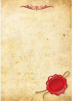 Bellatio Decorations Perkament - 30x stuk - briefpapier - A4 formaat - oorkonde - diploma - zelf invullen Multi