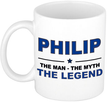Bellatio Decorations Philip The man, The myth the legend pensioen cadeau mok/beker 300 ml