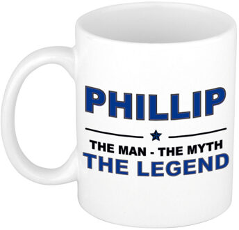 Bellatio Decorations Phillip The man, The myth the legend pensioen cadeau mok/beker 300 ml