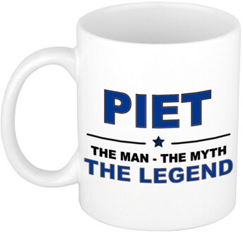 Bellatio Decorations Piet The man, The myth the legend pensioen cadeau mok/beker 300 ml