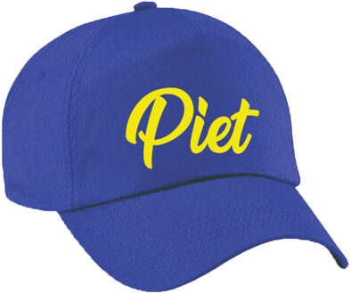 Bellatio Decorations Piet verkleed pet blauw voor dames en heren - petten / baseball cap - verkleedaccessoire volwassenen - Sinterklaas / carnaval