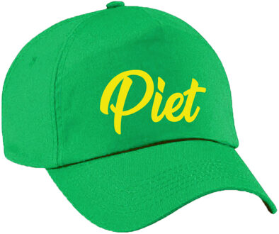 Bellatio Decorations Piet verkleed pet - groen - voor dames en heren - petten / baseball cap - volwassenen - Sinterklaas