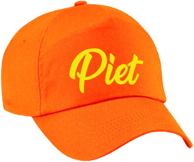 Bellatio Decorations Piet verkleed pet oranje voor dames en heren - petten / baseball cap - verkleedaccessoire volwassenen - Sinterklaas / carnaval