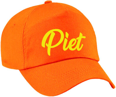 Bellatio Decorations Piet verkleed pet - oranje - voor dames en heren - petten / baseball cap - volwassenen - Sinterklaas