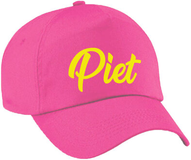 Bellatio Decorations Piet verkleed pet roze voor dames en heren - petten / baseball cap - verkleedaccessoire volwassenen - Sinterklaas / carnaval