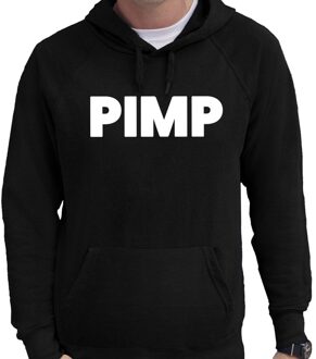 Bellatio Decorations Pimp tekst hoodie zwart voor heren