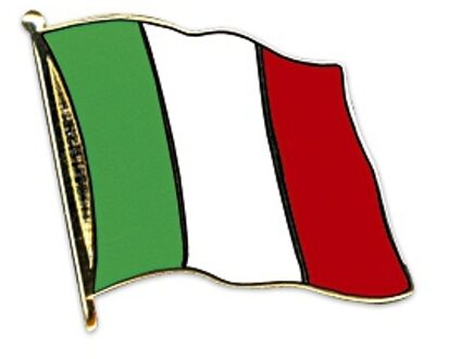 Bellatio Decorations Pin broche speldje vlag Italie 2 cm Multi