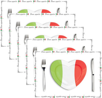 Bellatio Decorations Placemat Italiaans design - 50x stuks - 42 x 30 cm - 90g - Italie