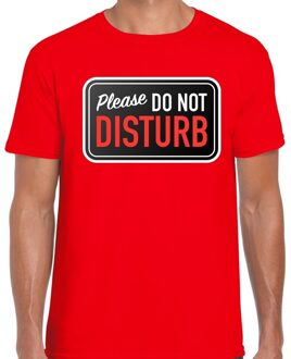 Bellatio Decorations Please do not disturb fun tekst t-shirt rood voor heren 2XL