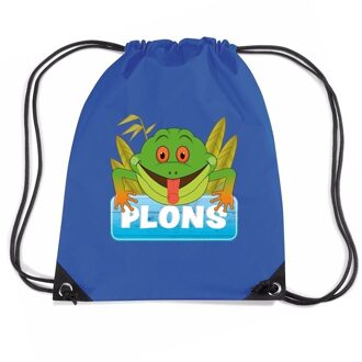 Bellatio Decorations Plons de Kikker rugtas / gymtas blauw voor kinderen