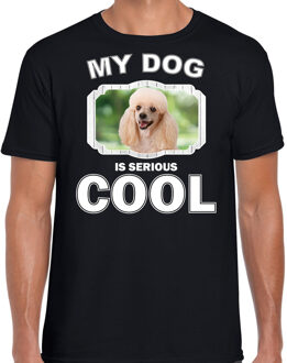 Bellatio Decorations Poedel honden t-shirt my dog is serious cool zwart - heren - Poedels liefhebber cadeau shirt 2XL