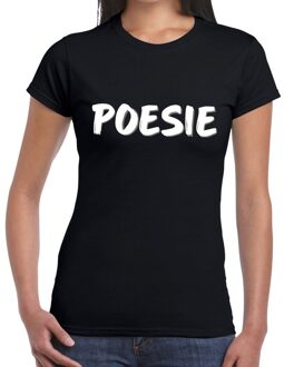 Bellatio Decorations Poesie tekst t-shirt zwart dames 2XL