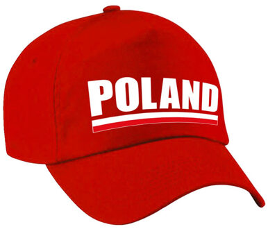 Bellatio Decorations Poland / Polen landen pet rood jongens en meisjes - Verkleedhoofddeksels