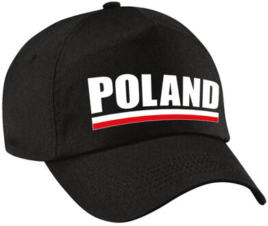 Bellatio Decorations Poland / Polen landen pet zwart jongens en meisjes - Verkleedhoofddeksels