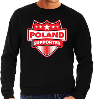 Bellatio Decorations Poland supporter schild sweater zwart voor heren - Polen landen sweater / kleding - EK / WK / Olympische spelen outfit 2XL