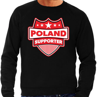 Bellatio Decorations Polen / Poland schild supporter sweater zwart voor heren 2XL