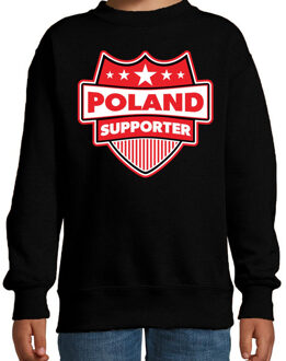 Bellatio Decorations Polen / Poland schild supporter sweater zwart voor kinderen 12-13 jaar (152/164)