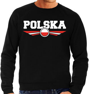 Bellatio Decorations Polen / Polska landen sweater / trui zwart heren 2XL