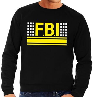 Bellatio Decorations Politie FBI logo sweater zwart voor heren 2XL