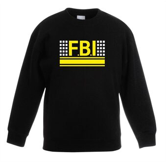 Bellatio Decorations Politie FBI logo sweater zwart voor kinderen 12-13 jaar (152/164)