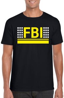 Bellatio Decorations Politie FBI logo t-shirt zwart voor heren 2XL