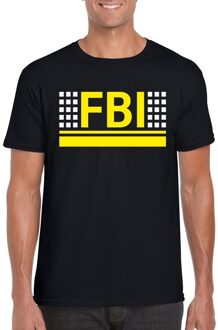Bellatio Decorations Politie FBI logo t-shirt zwart voor heren