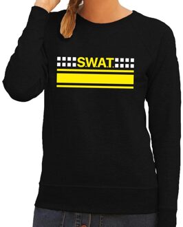 Bellatio Decorations Politie SWAT team logo sweater zwart voor dames 2XL