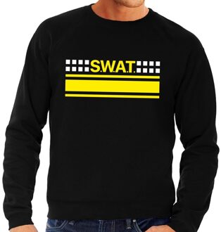 Bellatio Decorations Politie SWAT team logo sweater zwart voor heren 2XL