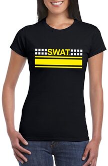 Bellatio Decorations Politie SWAT team logo t-shirt zwart voor dames 2XL