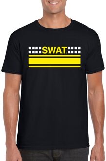 Bellatio Decorations Politie SWAT team logo t-shirt zwart voor heren 2XL