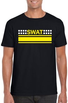 Bellatio Decorations Politie SWAT team logo t-shirt zwart voor heren
