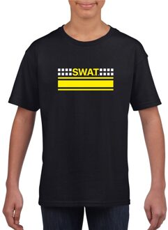 Bellatio Decorations Politie SWAT team logo t-shirt zwart voor kinderen
