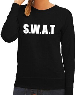 Bellatio Decorations Politie SWAT tekst sweater / trui zwart voor dames 2XL