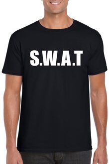 Bellatio Decorations Politie SWAT tekst t-shirt zwart heren 2XL