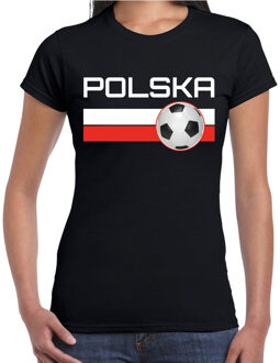 Bellatio Decorations Polska / Polen voetbal / landen t-shirt zwart dames