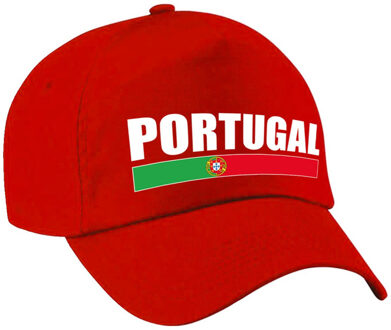 Bellatio Decorations Portugal landen pet rood dames en heren - Verkleedhoofddeksels