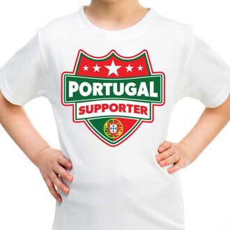 Bellatio Decorations Portugal schild supporter t-shirt wit voor kinderen S (122-128)