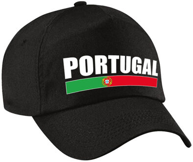 Bellatio Decorations Portugal supporter pet / cap Portugal zwart kinderen