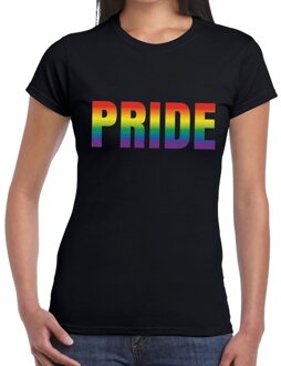 Bellatio Decorations Pride gaypride shirt zwart voor dames 2XL