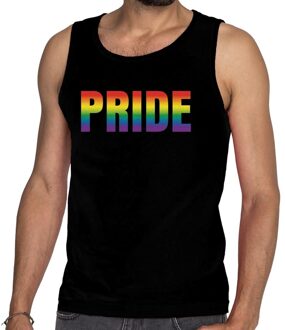 Bellatio Decorations Pride gaypride tanktop/mouwloos shirt zwart heren 2XL