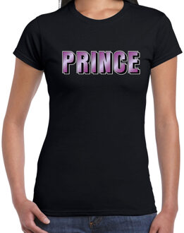 Bellatio Decorations Prince fun tekst t-shirt zwart dames 2XL